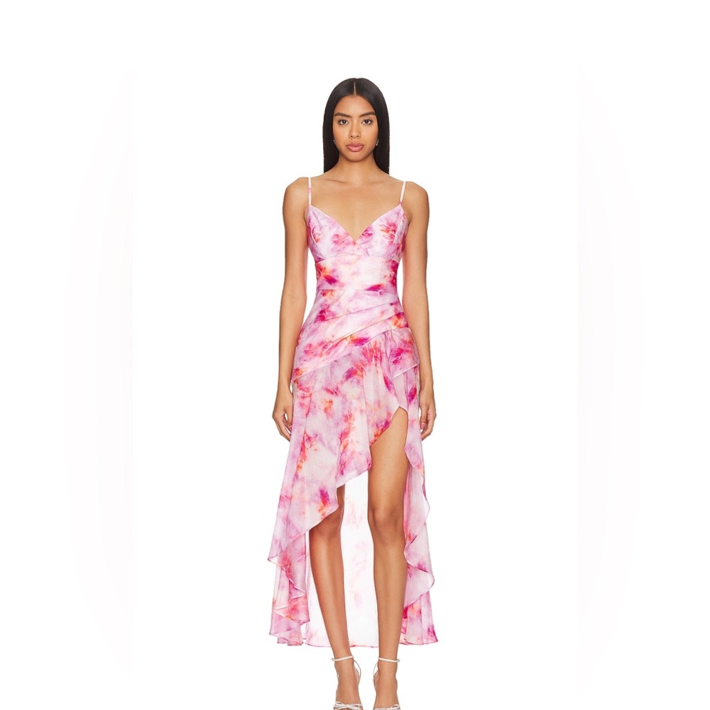 NWT BARDOT | Sorella Midi Dress in Pink Tie Dye